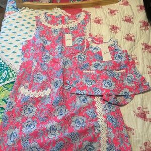 Lilly Pulitzer Pink and Blue Floral Mini Dress